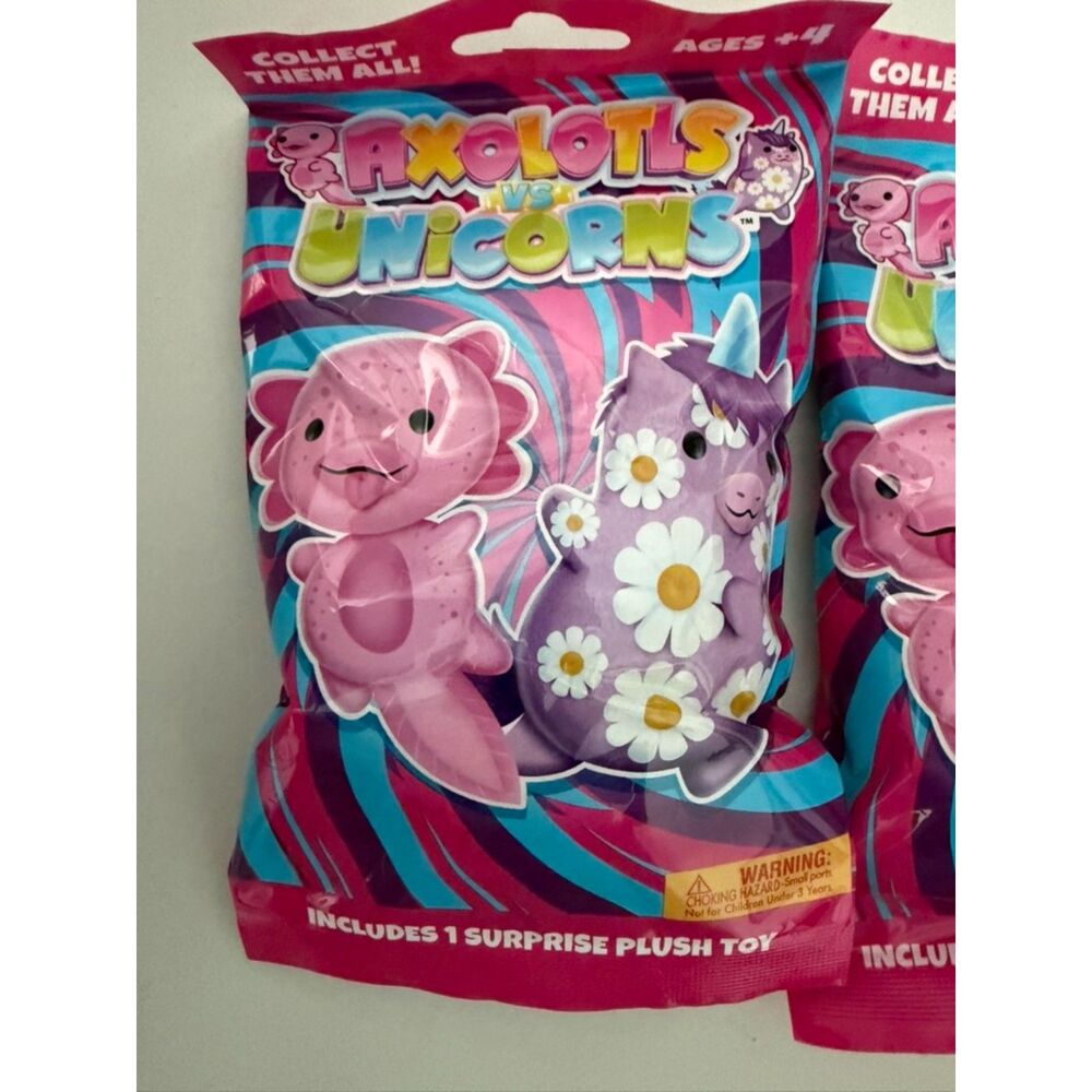 Axolotls vs unicorns series A mystery plush surprise bag - 2 pk